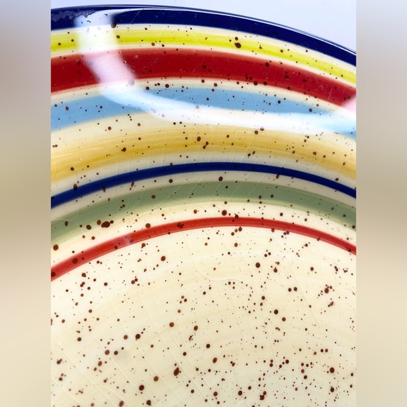 Vintage Pfaltzgraff Plates Sedona Handpainted 12” Chop Plates Large Stoneware - Picture 4 of 6